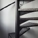 Escalier en colimaçon - Acier Brut - Look industriel